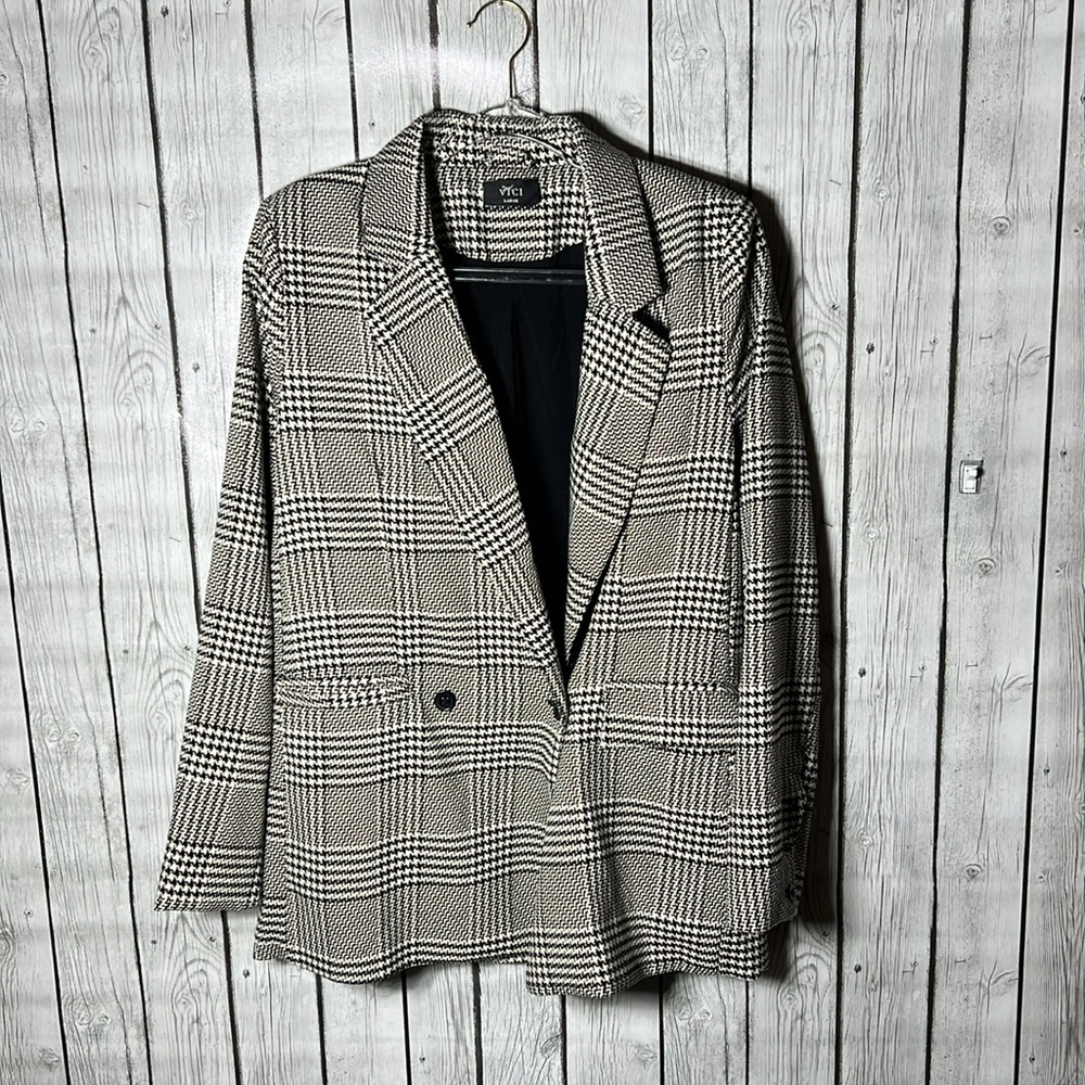 Vici mix print blazer jacket size large